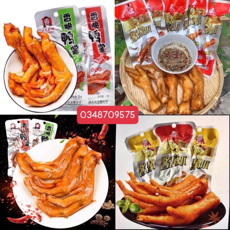 [Sẵn] Chân vịt cay ướp xì dầu - Chân gà cánh vịt ướp xì dầu